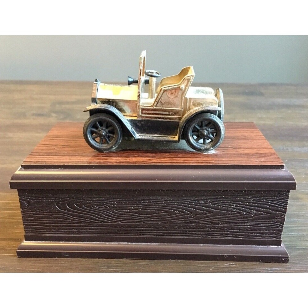 Vintage JSNY Miniature Metal Model Automobile Trinket Box Hong Kong